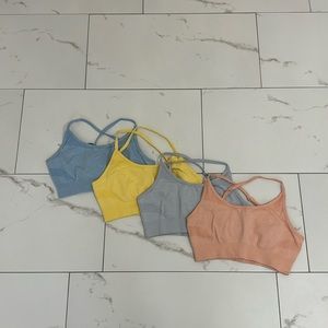 SPORTS BRAS W/ CROSSED STRAPS (4 PC)